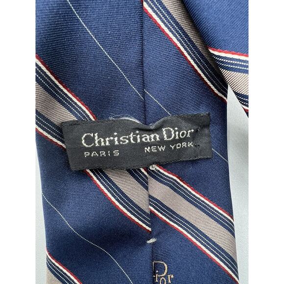 Christian‎ Dior Men’s Classic Necktie Stripe - Picture 3 of 5